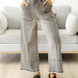 Beau Wide Leg Jeans - Gray Wash | Dropship