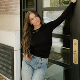 Rylie Basic Long Sleeve Tee - Black