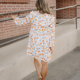 Gia Frilled Detail Long Sleeve Mini Dress