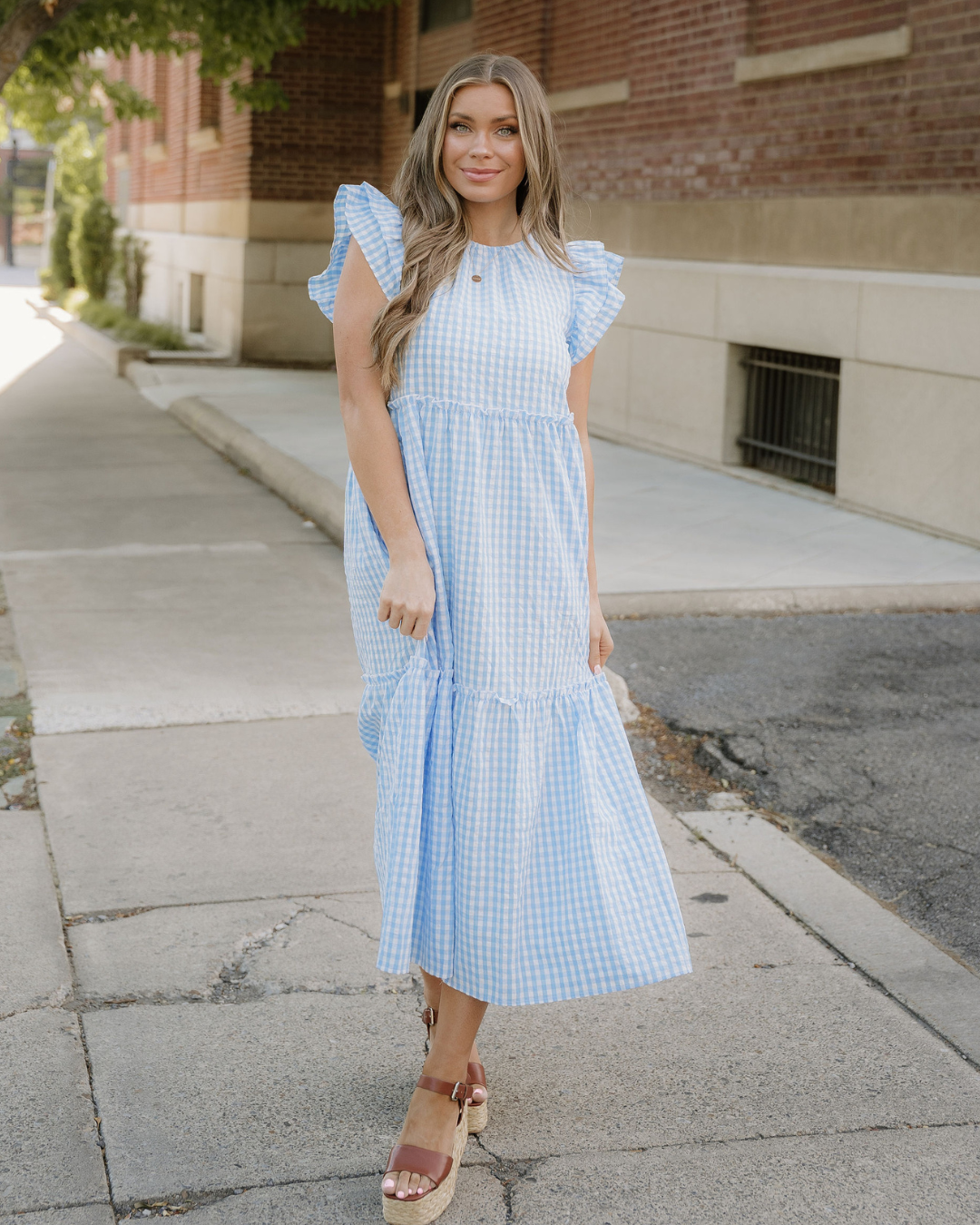 indie blue dresses Dreamy A-Line Strapless Ruffles Tulle Prom with Slit, As Picture Back Zip Sleeve Length Revelry Bridesmaid Dresses Indie Blue
