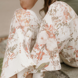 Meadow Vintage Style Floral Print High Waist Wide Leg Jeans