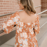 Felicity Shirred Square Neck High Waist Maxi Dress