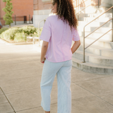 Hollis Mineral Wash Drop Shoulder Raw Edge Loose Tee