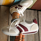 PREORDER Layla Patchwork Breathable Lace Up Sneakers | Dropship