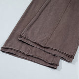 Jess Mineral Wash Seam Detail Flare Leg Drawstring Pants