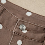 Dallas Polka Dot Print Barrel Jeans