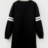 Varsity Sweater Dress - Black | Dropship