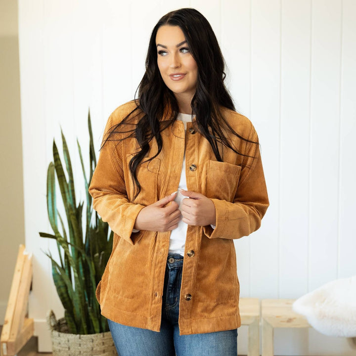 Laramie Corduroy Shacket - Caramel