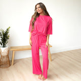 Esme Loungewear Set - Hot Pink