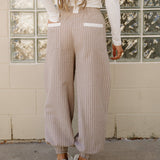 Paisley Lantern Pants - Brown | Dropship