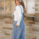 Distressed Overalls - Blue Wash | Dropship