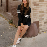 Varsity Sweater Dress - Black | Dropship