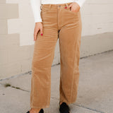 Corduroy Barrel Pants - Vervet