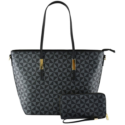 Ashley Handbag/Wallet Set - Black