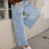 Beau Wide Leg Jeans - Light Wash | Dropship