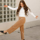 Corduroy Barrel Pants - Vervet