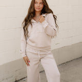 Harlow Set Active Pants 2pcs Outfit - Taupe | Dropship