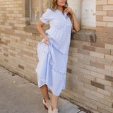 Kaeli Scallop Tiered Dress | Dropship