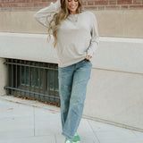 Addison Ribbed Texture Drop Shoulder Henley Knit Top | Dropship