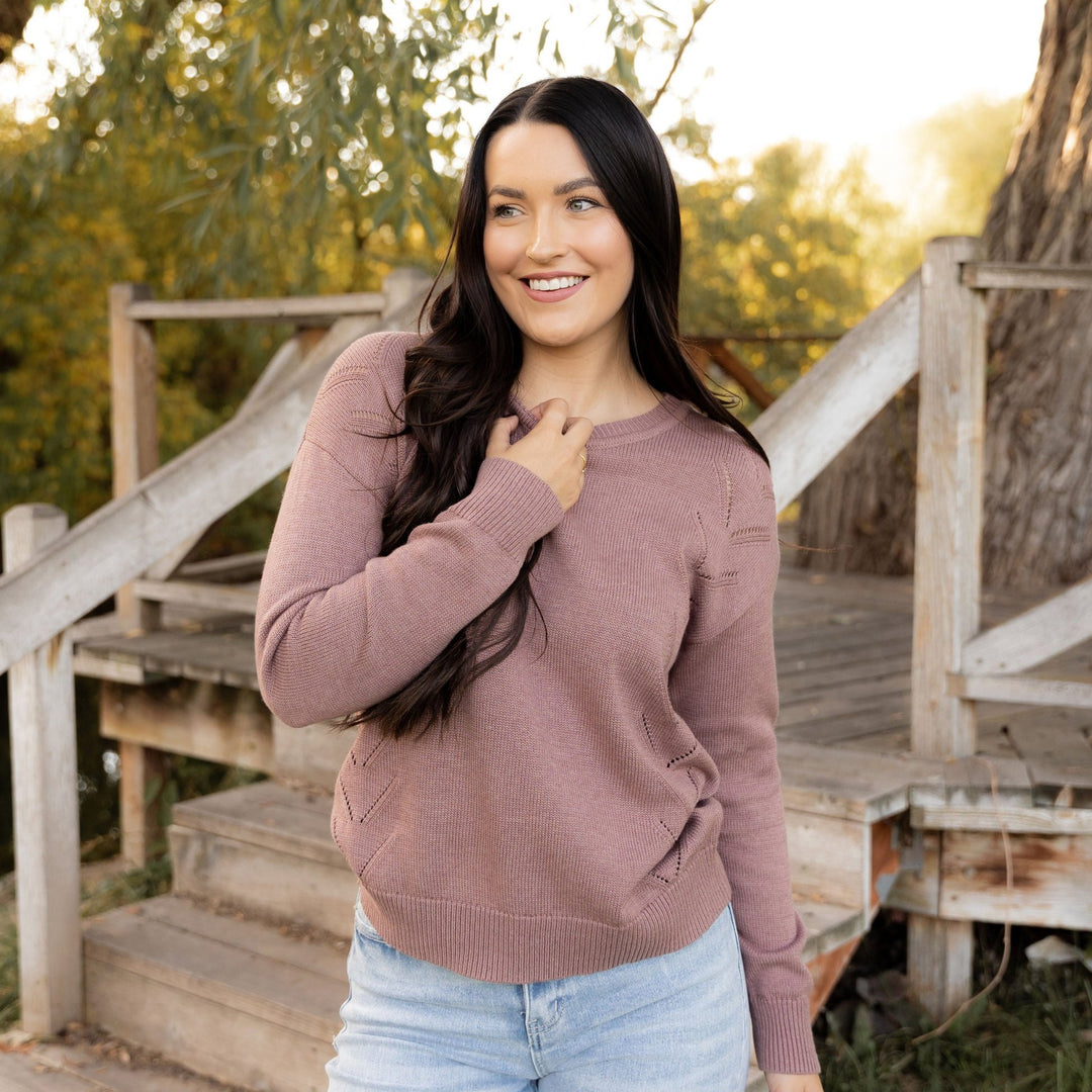 Peyton Sweater - Dusty Plum