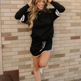 Varsity Skirt Set - Black | Dropship