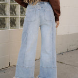 Beau Wide Leg Jeans - Light Wash | Dropship