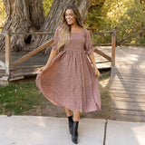 Delilah Dress - Brown Floral