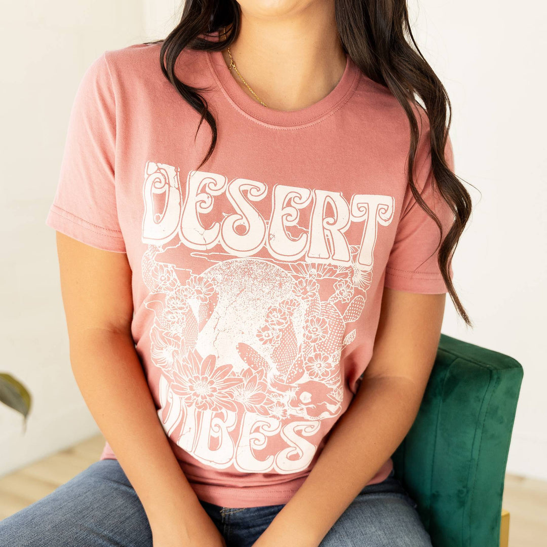 Desert Vibes Tee - Vintage Rose