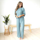 Esme Loungewear Set - Dusty Blue