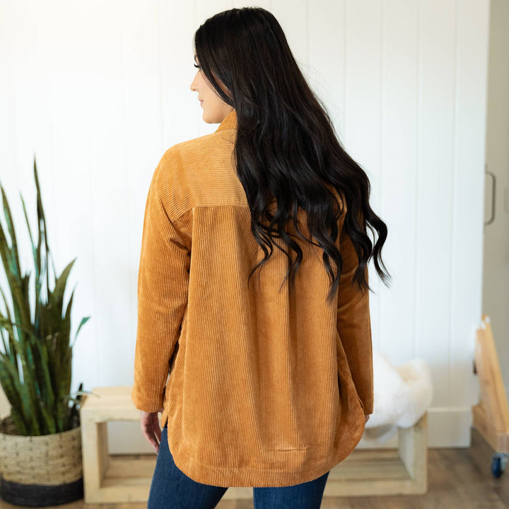 Laramie Corduroy Shacket - Caramel