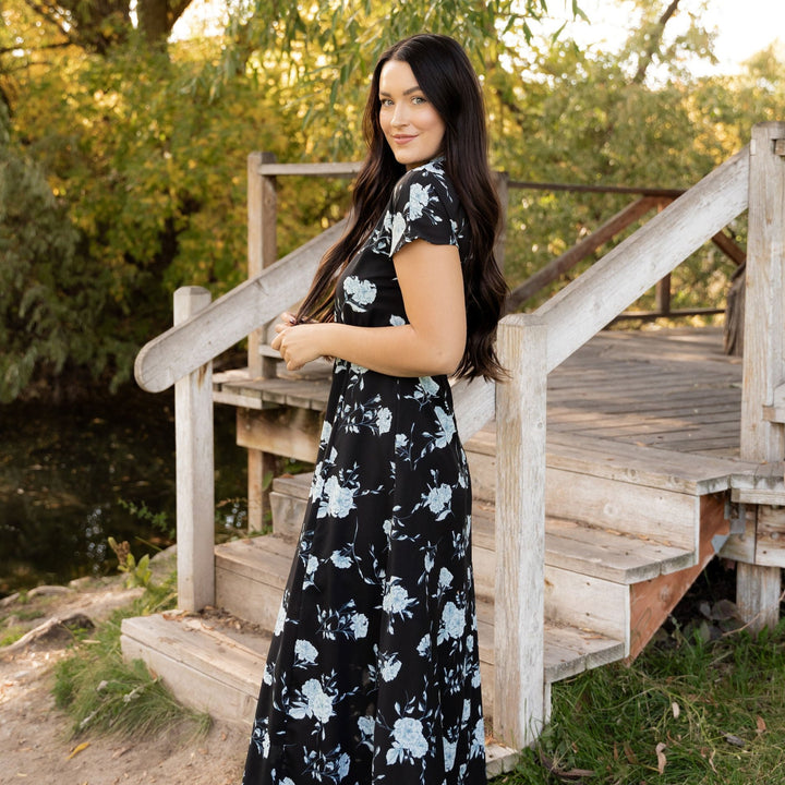 Rachel Dress - Black Floral