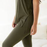 Maddie Microfiber Set - Dark Olive
