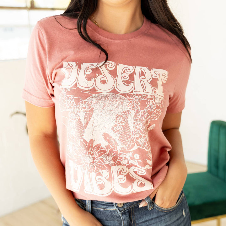 Desert Vibes Tee - Vintage Rose