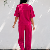 Drop Shoulder Boxy Tee and Barrel Pants Set