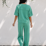 Drop Shoulder Boxy Tee and Barrel Pants Set