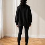 Remi Oversize Slit Sweatshirt Ribbed Leggings 2pcs Set