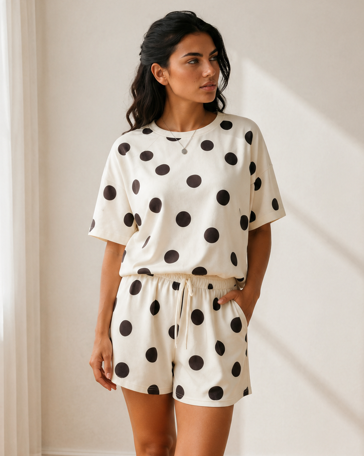 Myla Drawstring Elastic Waist Short Set