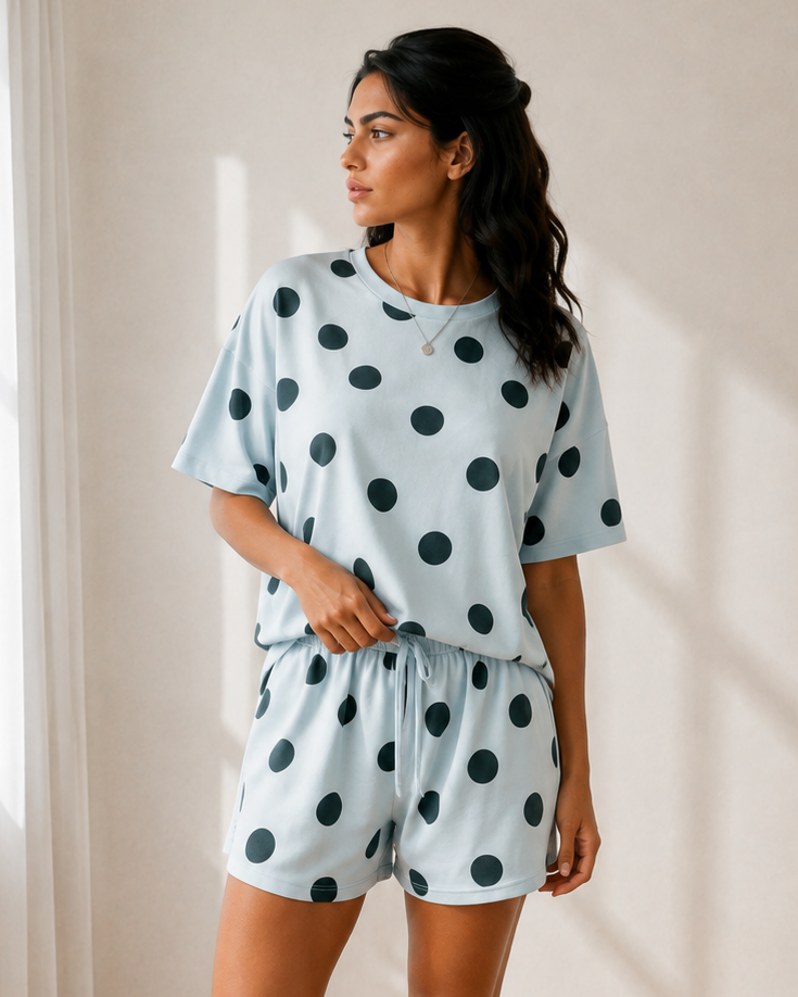 Myla Drawstring Elastic Waist Short Set