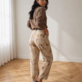 Meadow Floral Print Relaxed Barrel Jeans