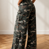 Peyton Camo Cargo Wide Leg Pants