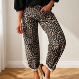 Bailey Leopard Print Barrel Jeans