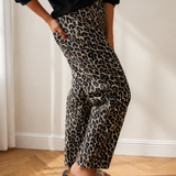 Bailey Leopard Print Barrel Jeans