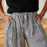 Naeve Stripe Wide Leg Casual Pants