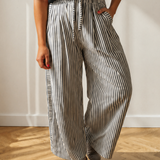 Naeve Stripe Wide Leg Casual Pants