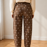 Dallas Polka Dot Print Barrel Jeans