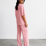 On The Go Set Half Sleeve T-Shirt & Cargo Sweatpants Set