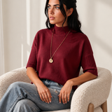 Raya High Neck Short Sleeve Sweater