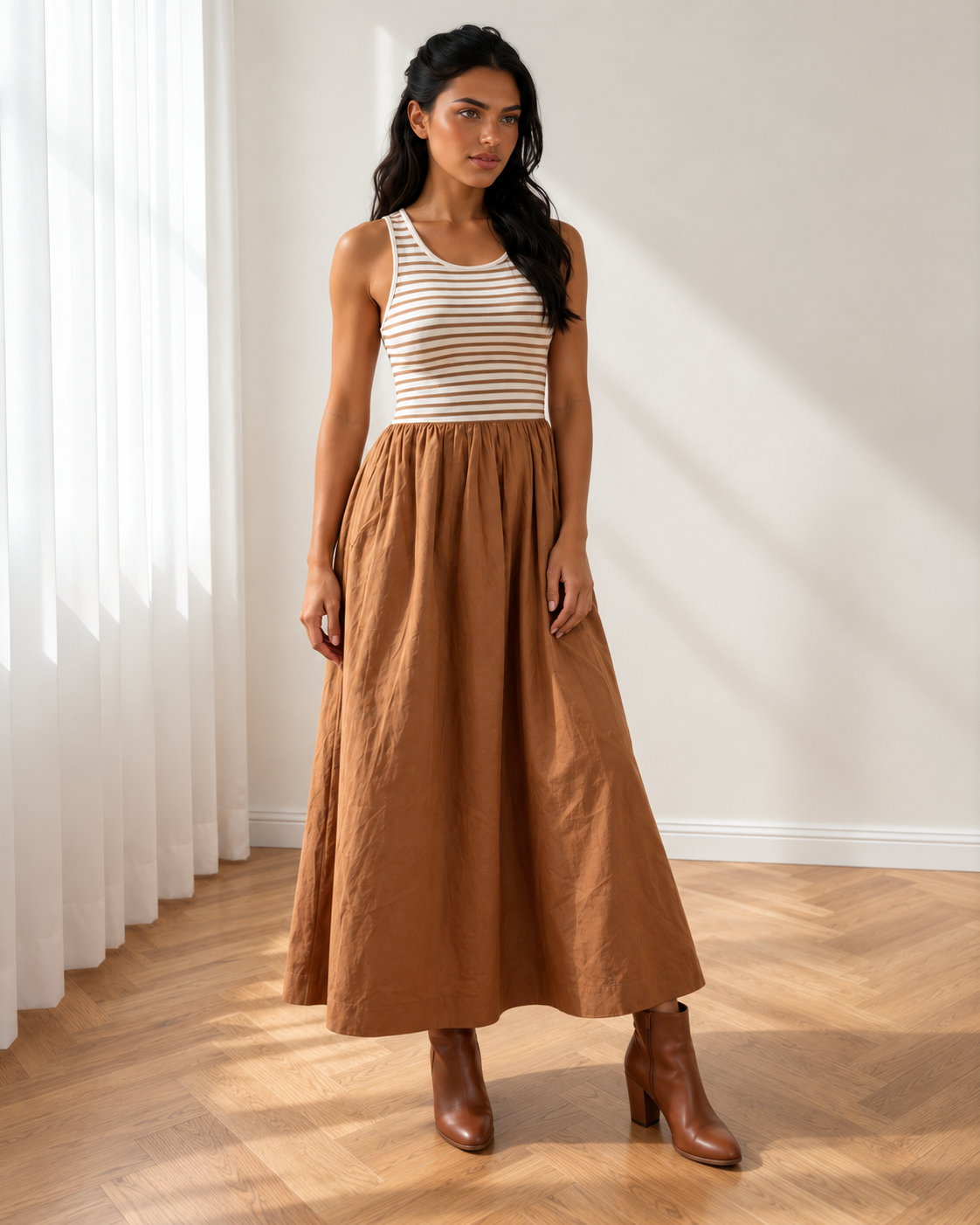 Olivia Striped Sleeveless Dress