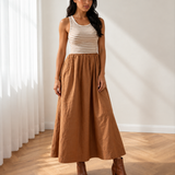 Olivia Striped Sleeveless Dress