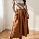 Mia Stripe Ribbed Knit Flared Dress